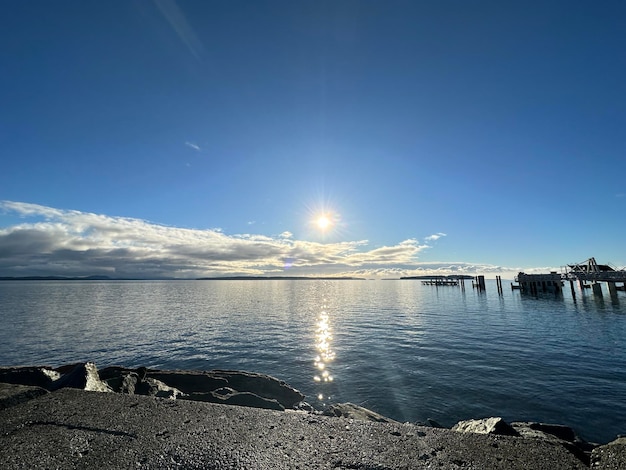 사진 밴쿠버 섬 브리티시 컬럼비아 캐나다의 시드니 워터프론트 방파제