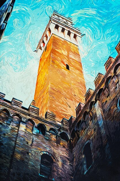 Foto siena italia bellissimo paesaggio a olio