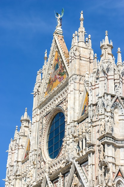 Siena, Italy Beautiful view of Siena Cathedral (Duomo di Siena) in sunny day.