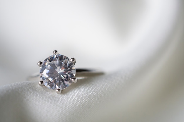 Sieraden bruiloft diamanten ring close-up