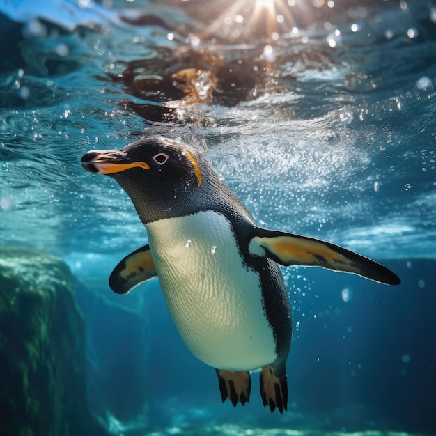 Sierlijke pinguïn Adembenemende diepzee onderwaterfotografie