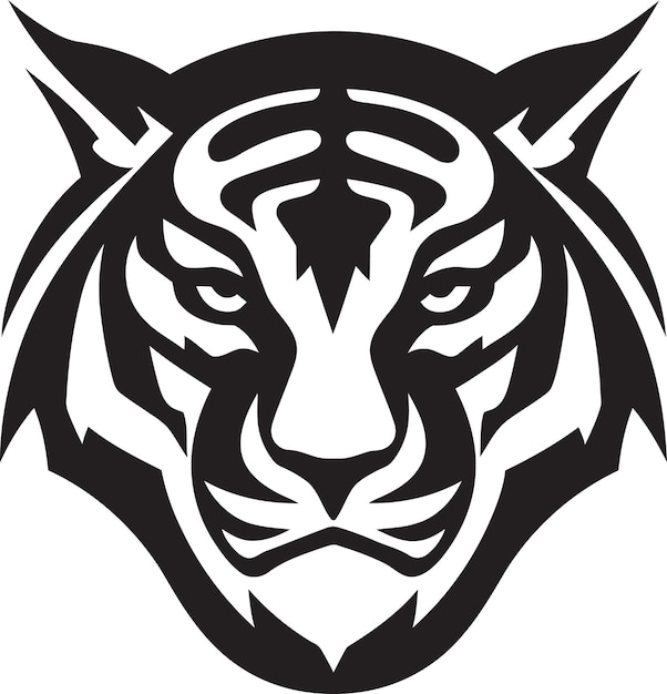 Sierlijke Wildcat Logo Design Onyx Jungle Guardian-symbool