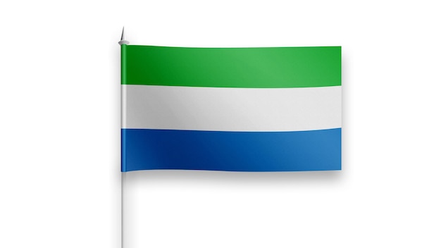 sierra_leone vlag op een witte achtergrond