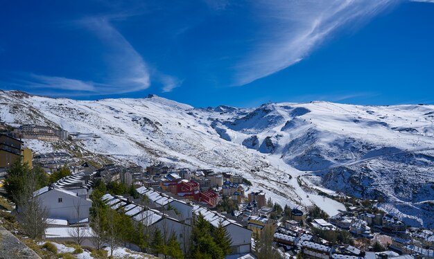 Sierra Nevada village ski resort Granada