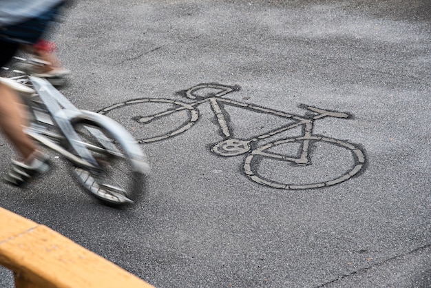 sign in bike lane