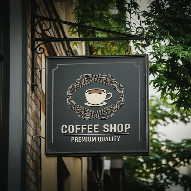 a sign for coffee shop that says coffee shop