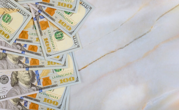 Sign money cash american dollars in marble 