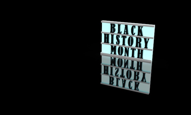 Sign symbol black history month font text calligraphy human right african america person people ethnicity event social party celebration festival february october culture concept3d render