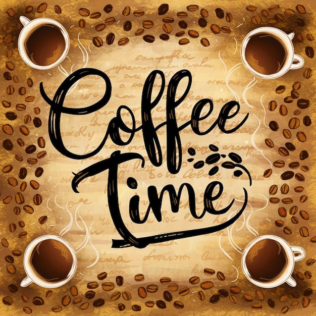 a sign that says coffee time on it