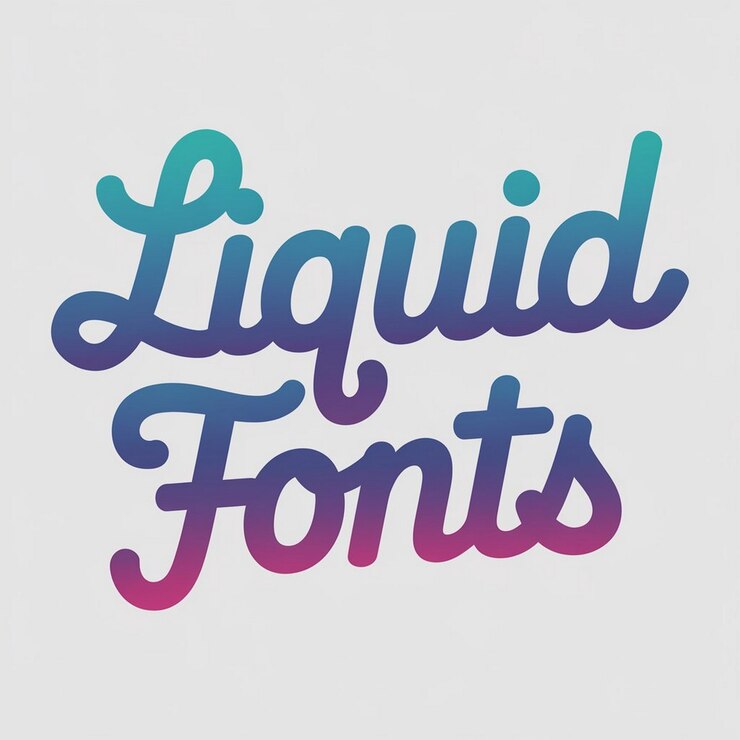 Photo a sign that says liquid fonts from the alphabets