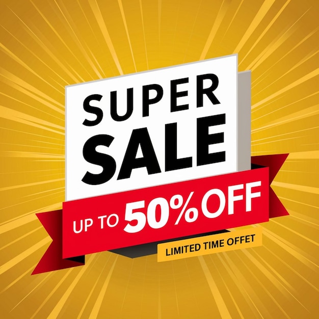 a sign that says super sale is displayed