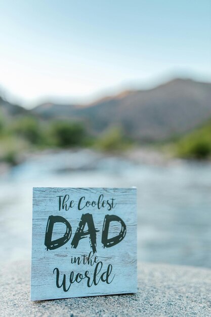 Photo a sign that says we love our dad