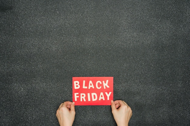 Photo sign with black friday sale