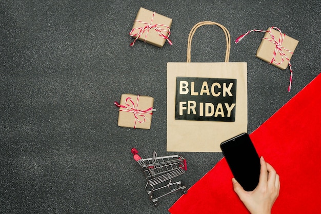 Sign with black Friday sale