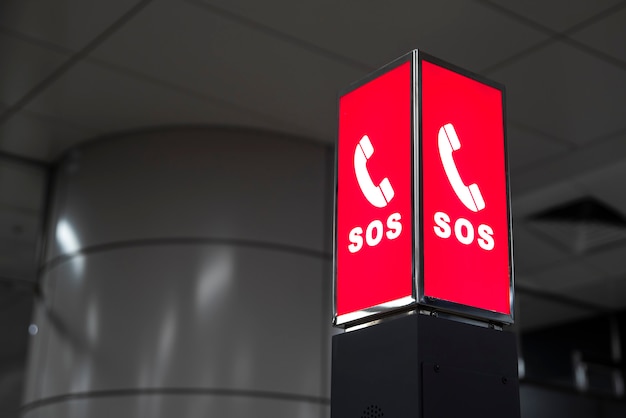 Sign with the emergency call SOS.