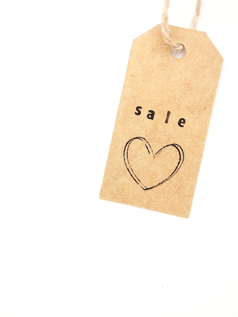 Sign with price tag with the word sale and copy space