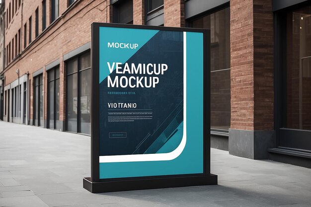 Photo signage mockup template