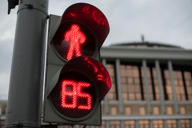 Signal to cross road waiting time details of urban transport equipment