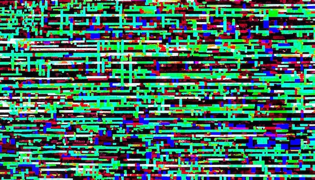 Signal scramble pixel noise and grunge glitches