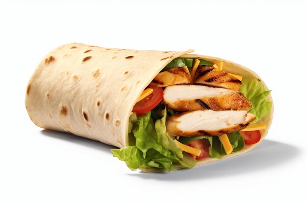 Signature Caesar Wrap Chicken Delight on white background