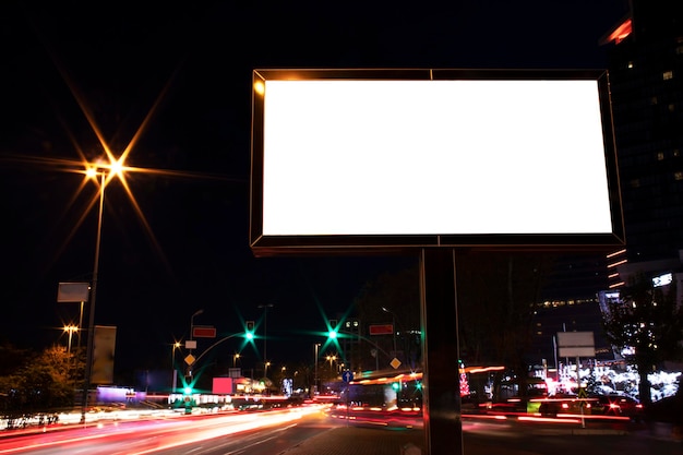 Photo signboard billboard mockup and template empty frame for logo presentation graphic design