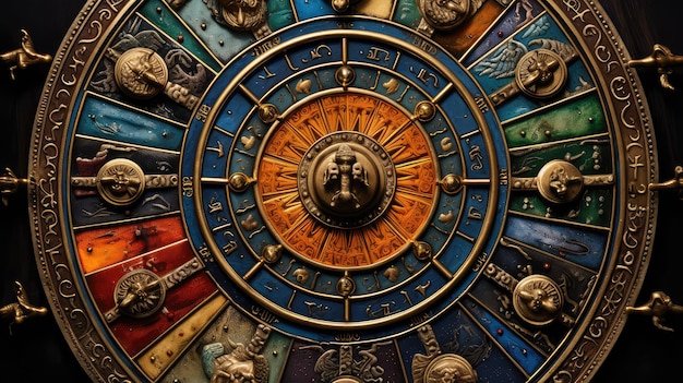 Foto la ruota dell'astrologia dei segni