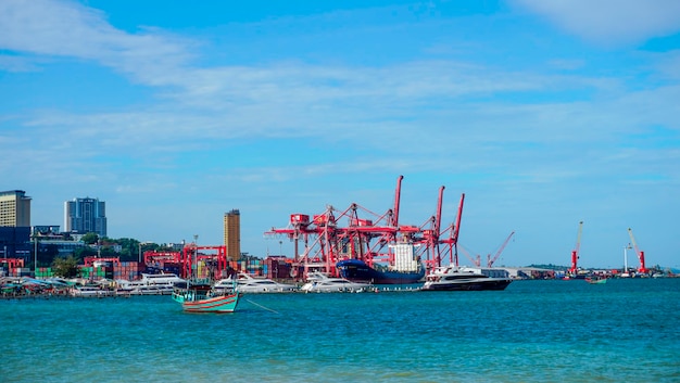 Sihanoukville Cambodia December 25 2023 seaport of Sihanoukville in Cambodia