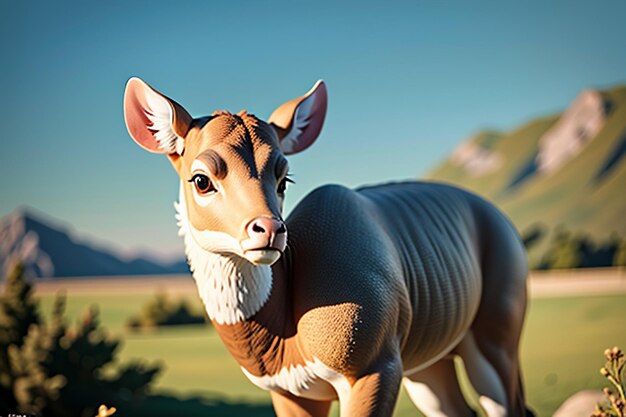 Foto sika foresta fauna selvatica alce bellissimo animale in via di estinzione cervo carta da parati illustrazione di sfondo