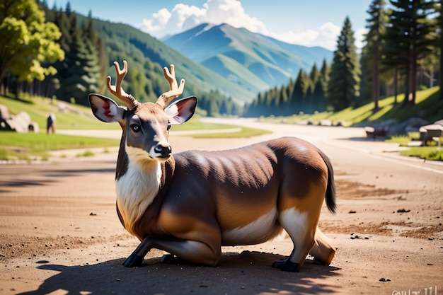 シカの森 野生動物 絶滅危惧動物 鹿の壁紙 背景画像