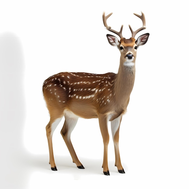 Sika deer full body picture in the style of photorealistic compositions white background 4 v