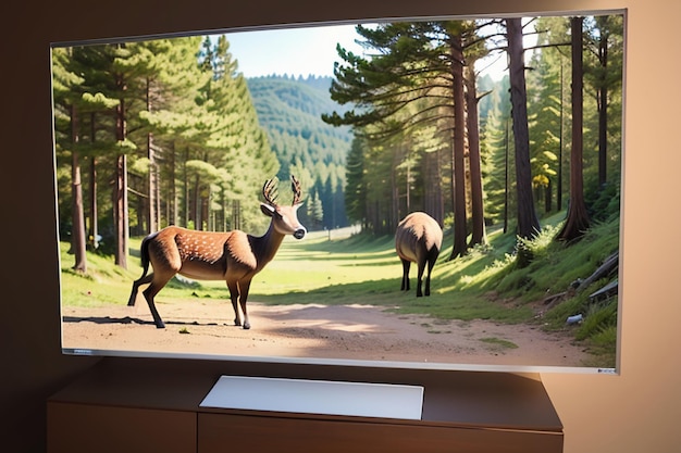 Sika herten bos wilde dieren eland mooie bedreigde dieren herten behang achtergrond illustratie