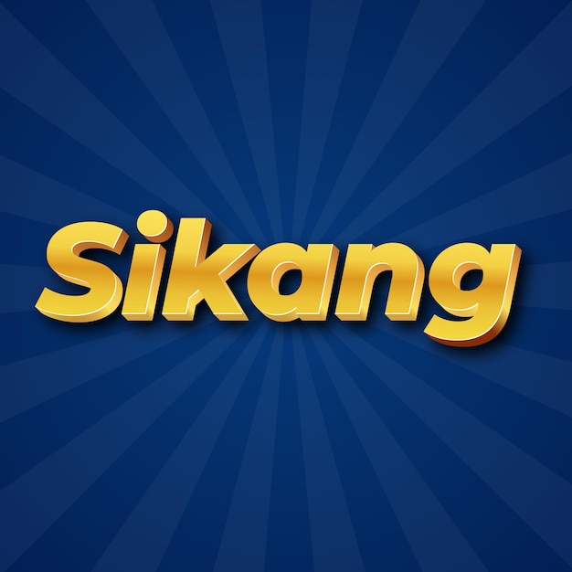 Sikang text effect gold jpg attractive background card photo