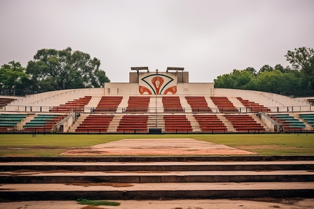 Silent field archery range in an arena