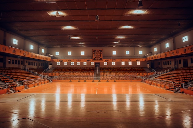 Foto corte di kabaddi silenziosa in un'arena