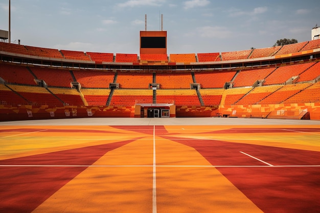 Silent kabaddi court in an arena