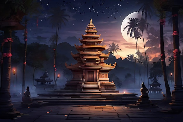 Photo silent meditation illustrated nyepi reflection journal