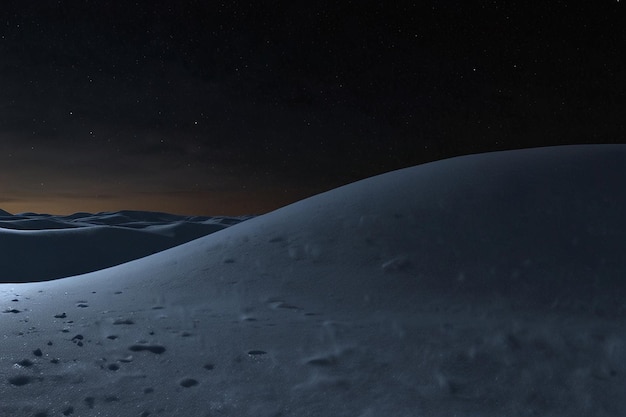 Silent Night Snowy Delight Snowdrift on Black