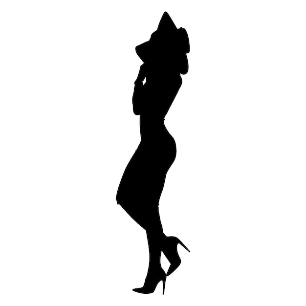 Silhouet mode meisje vector