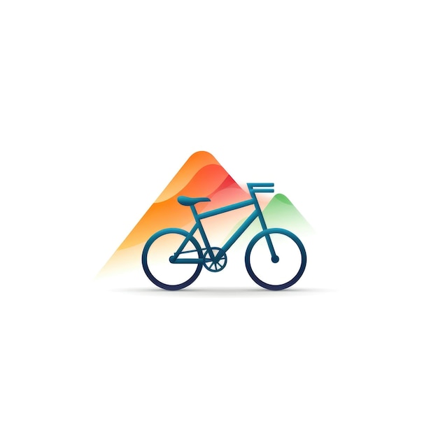 Silhouet van een fiets met bergwielen