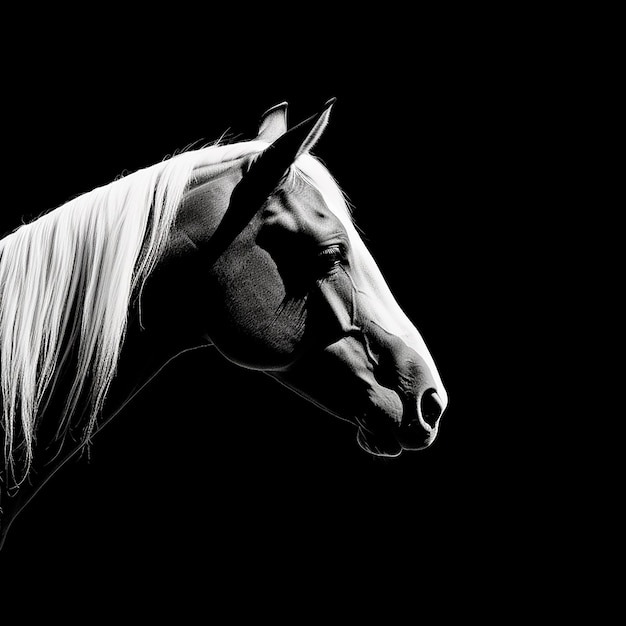 silhouetillustratie van een paard