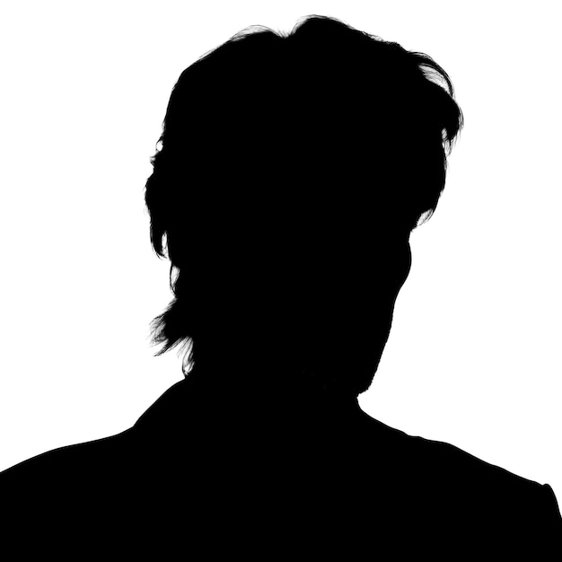 silhouette of an adult man male avatar icon for social networks illustration isolated