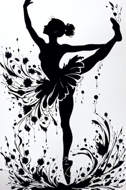 Silhouette of a ballet dancer