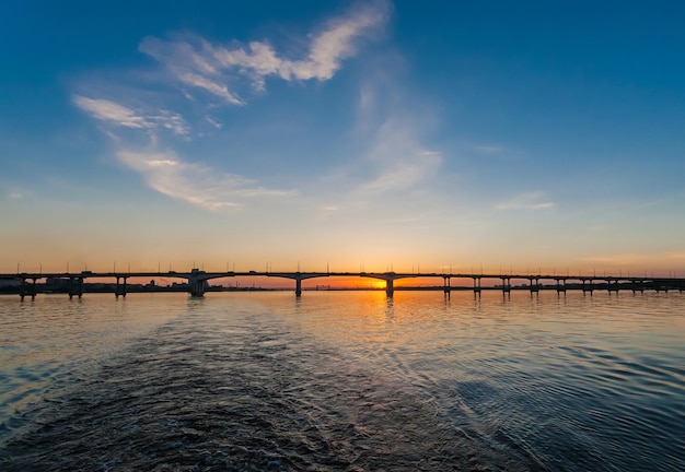 Silhouette of the bridge