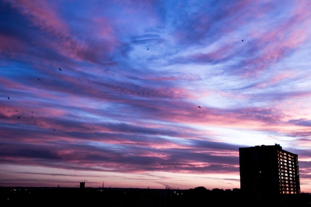 silhouette of building against sky