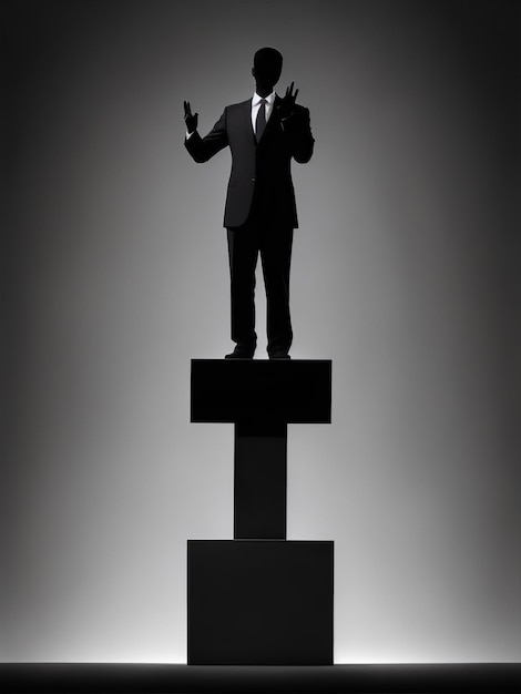 Silhouette of a businessman