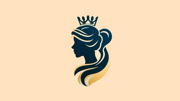 Silhouette of Crowned Princess Royal Elegance Fairy Tale Mystery Majestic Beauty Concept