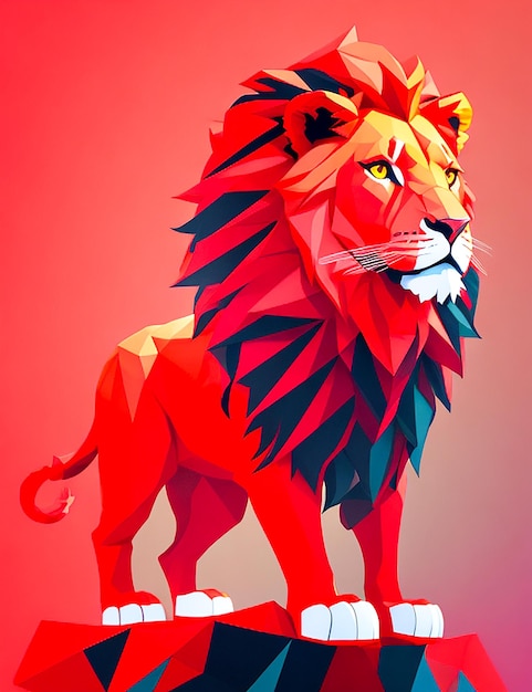 A silhouette design of a lion for tshirt art AI generated art