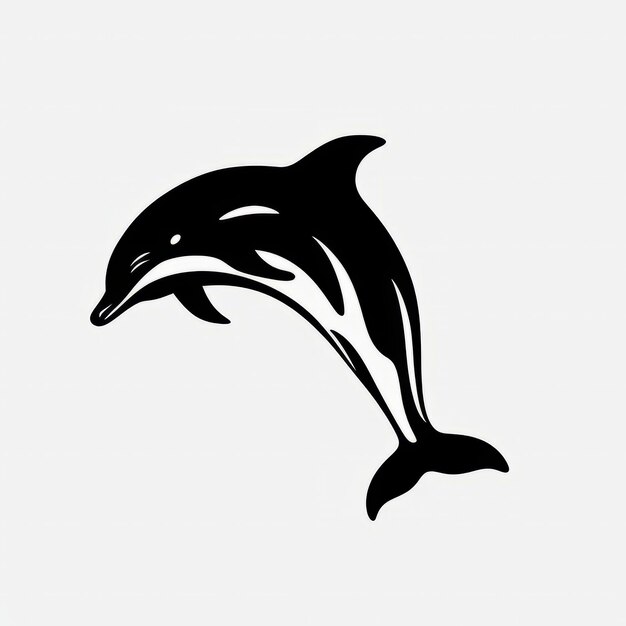 Premium AI Image | A silhouette dolphin jumping out of the water