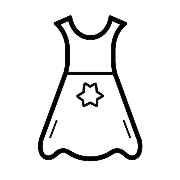 Photo silhouette dress black line icon minimalistic magical girl style