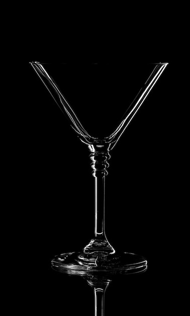 Silhouette of drinking glass. Empty glass silhouette isolated